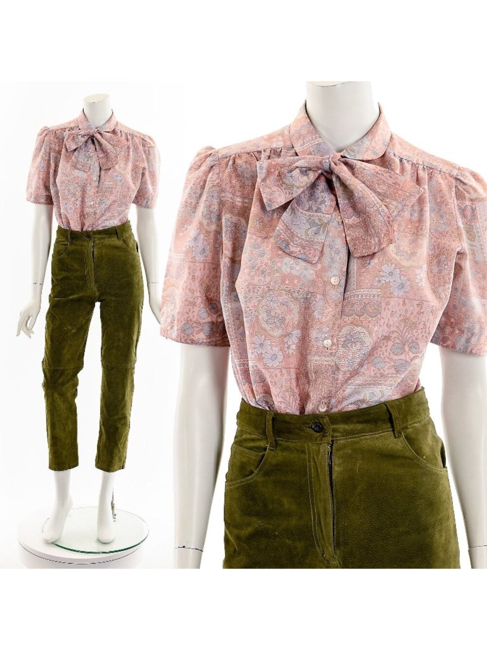 Paisley Bow Tie Blouse